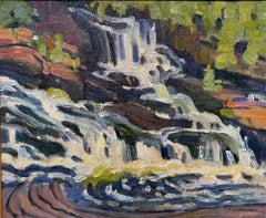 'Mathias Falls, Muskoka' 20th Century Landscape Oil Painting
