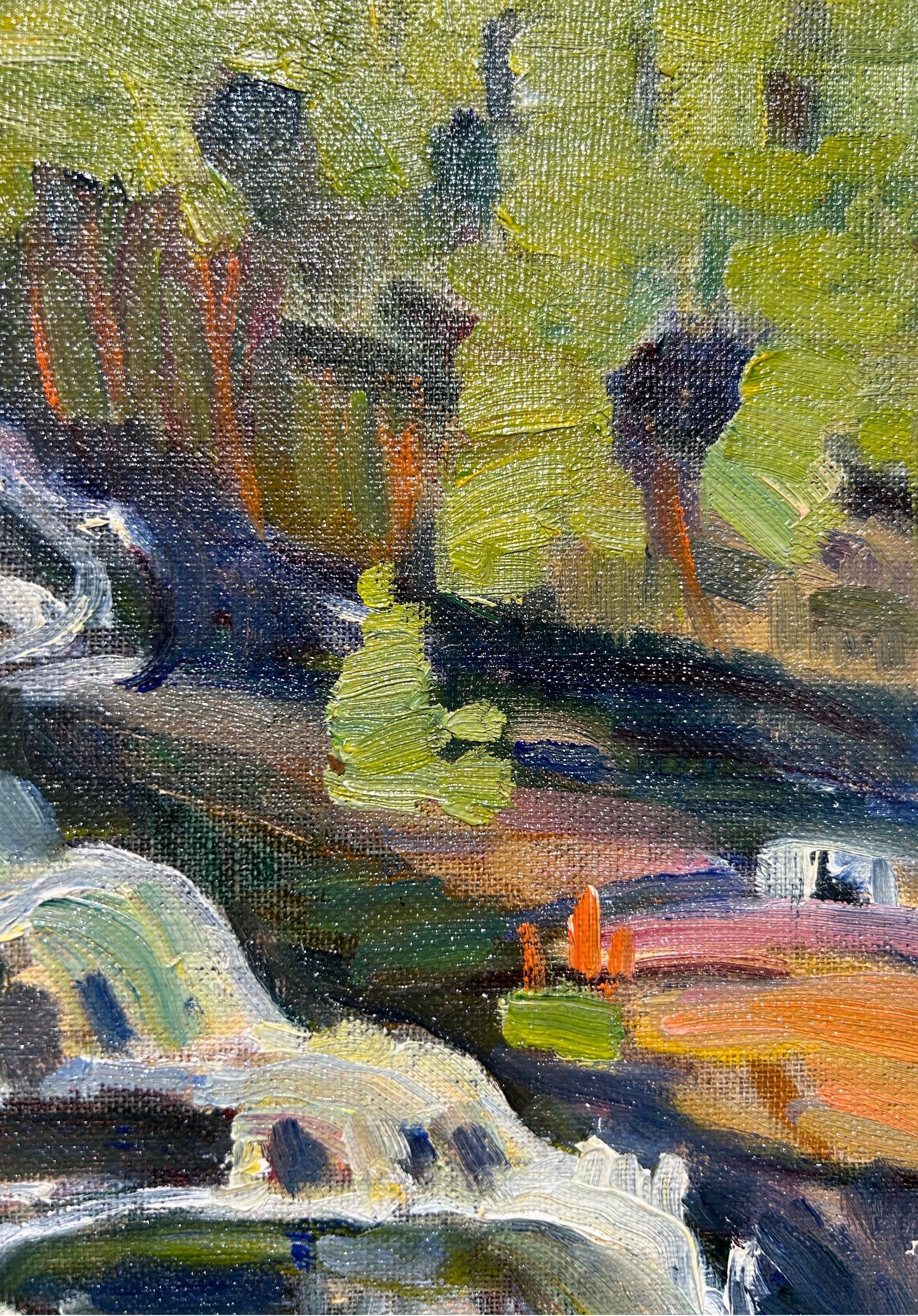 'Mathias Falls, Muskoka' 20th Century Landscape Oil Painting For Sale 1