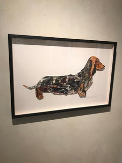 Dasch of Taste- mixed media collage by Peter Clark framed in black