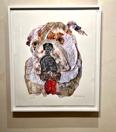 Never Not Been Handsome - Screenprint with collage by Peter Clark ed 11/75