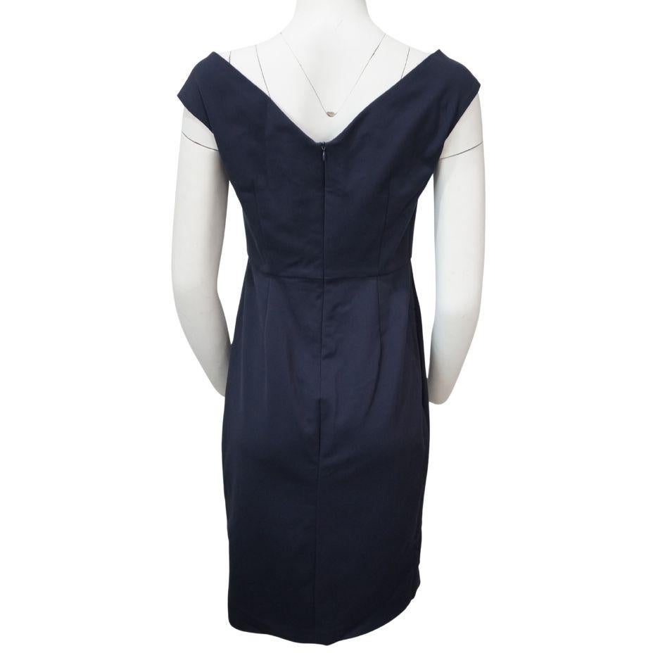 Peter Cohen Navy Midi Dress, Size Medium For Sale 3