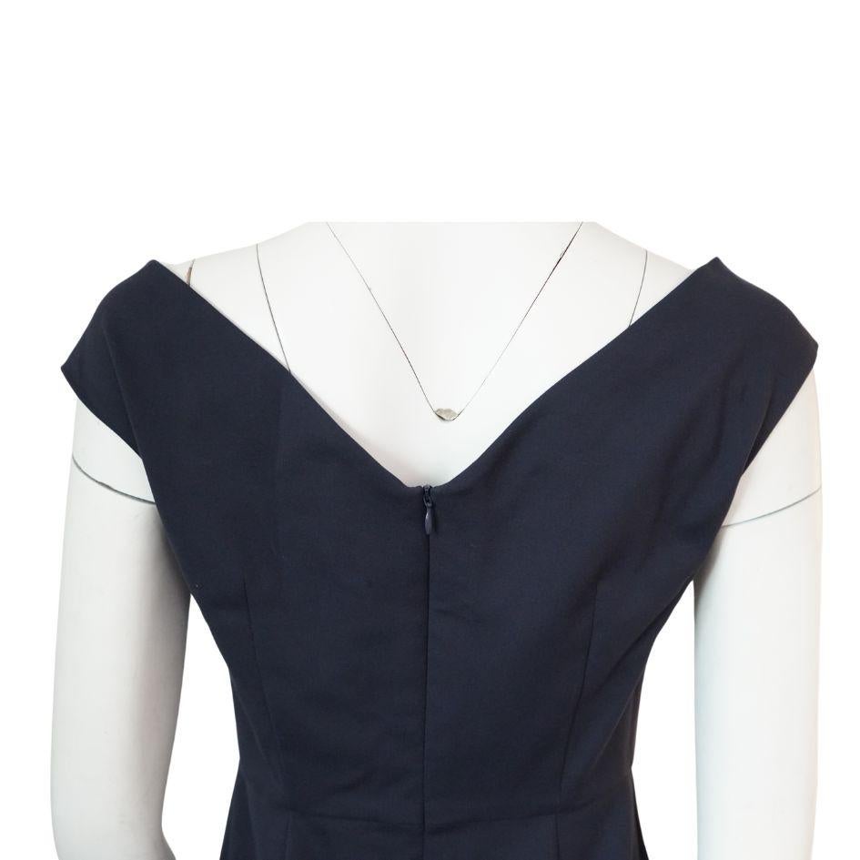 Peter Cohen Navy Midi Dress, Size Medium For Sale 4