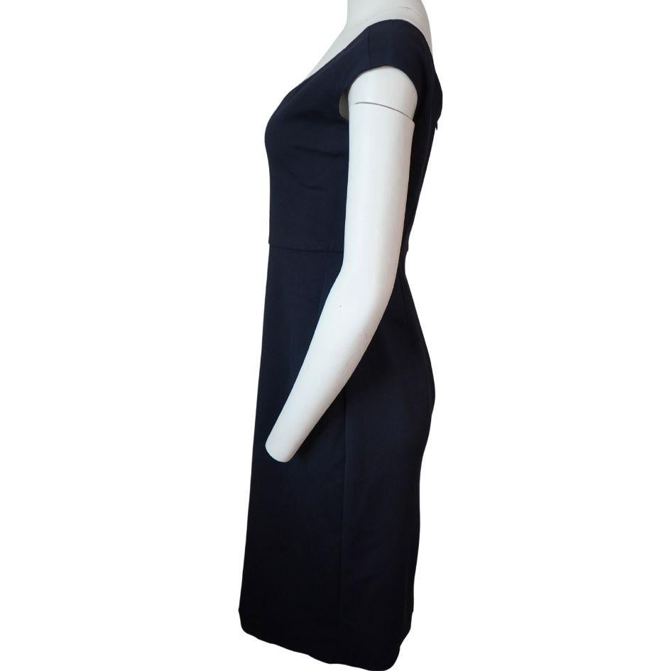Peter Cohen Navy Midi Dress, Size Medium For Sale 2