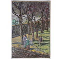 Peter Coker RA (1926-2004) - Mid 20th Century Oil, Park Trees & Glass Houses