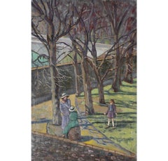 Used Peter Coker RA (1926-2004) - Mid 20th Century Oil, Park Trees & Glass Houses