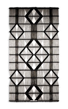 Peter Collingwood M. 164 No. 1 Macro-Gauze di lino Modernist Fiber Art da appendere alla parete