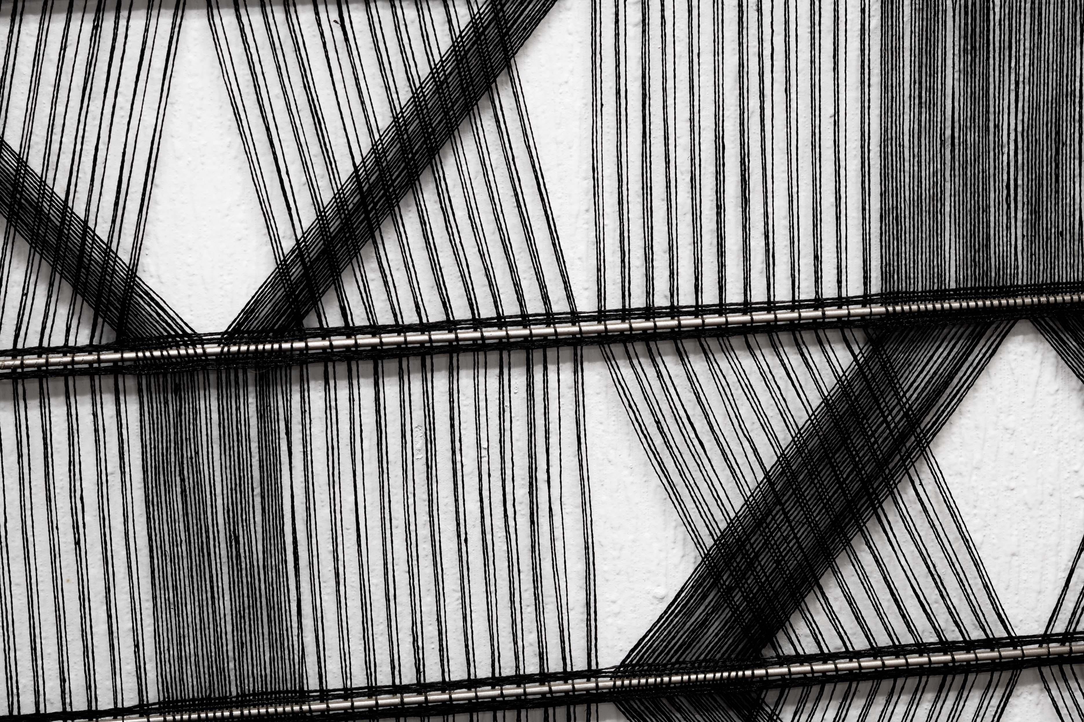 Peter Collingwood M. 164 No. 1 Leinen Makro-Gaze Modernist Fiber Art Wall Hang (Handgewebt) im Angebot