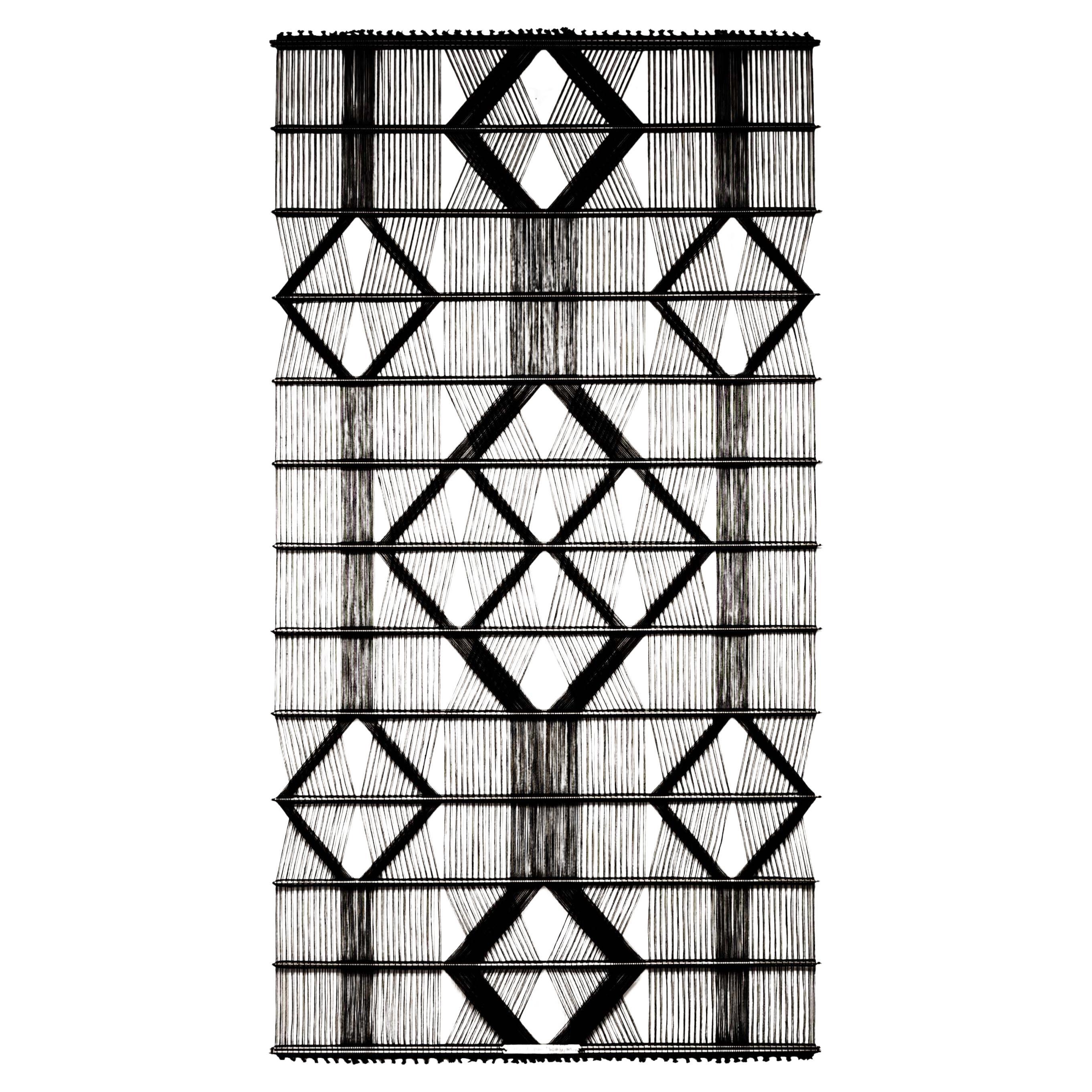 Peter Collingwood M. 164 No. 1 Leinen Makro-Gaze Modernist Fiber Art Wall Hang