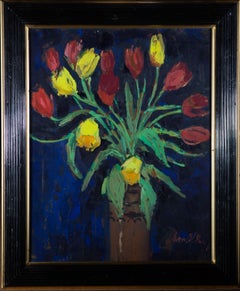 Peter Collins ARCA - 20th Century Oil, Red & Yellow Tulips