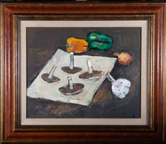 Peter Collins ARCA - 20th Century Oil, Still Life with Mushrooms