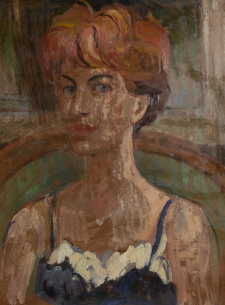 Peter Collins ARCA - Framed Mid 20th Century Oil, Portrait of a Woman 1