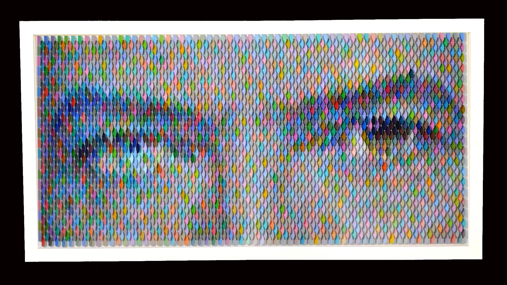 Muestras de pintura Bowie Arte Pop Contemporáneo nonglare plexi figurativo interior - Mixed Media Art de Peter Combe