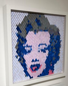 popart contemporary paint swatches museum quality Marilyn figurative Warhol