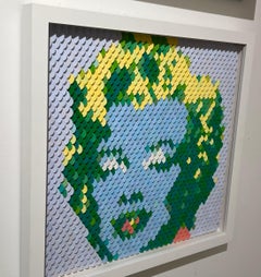 popart contemporary paint swatches museum quality Marilyn figurative Warhol