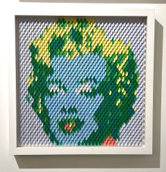 popart contemporary paint swatches museum quality Marilyn figurative Warhol