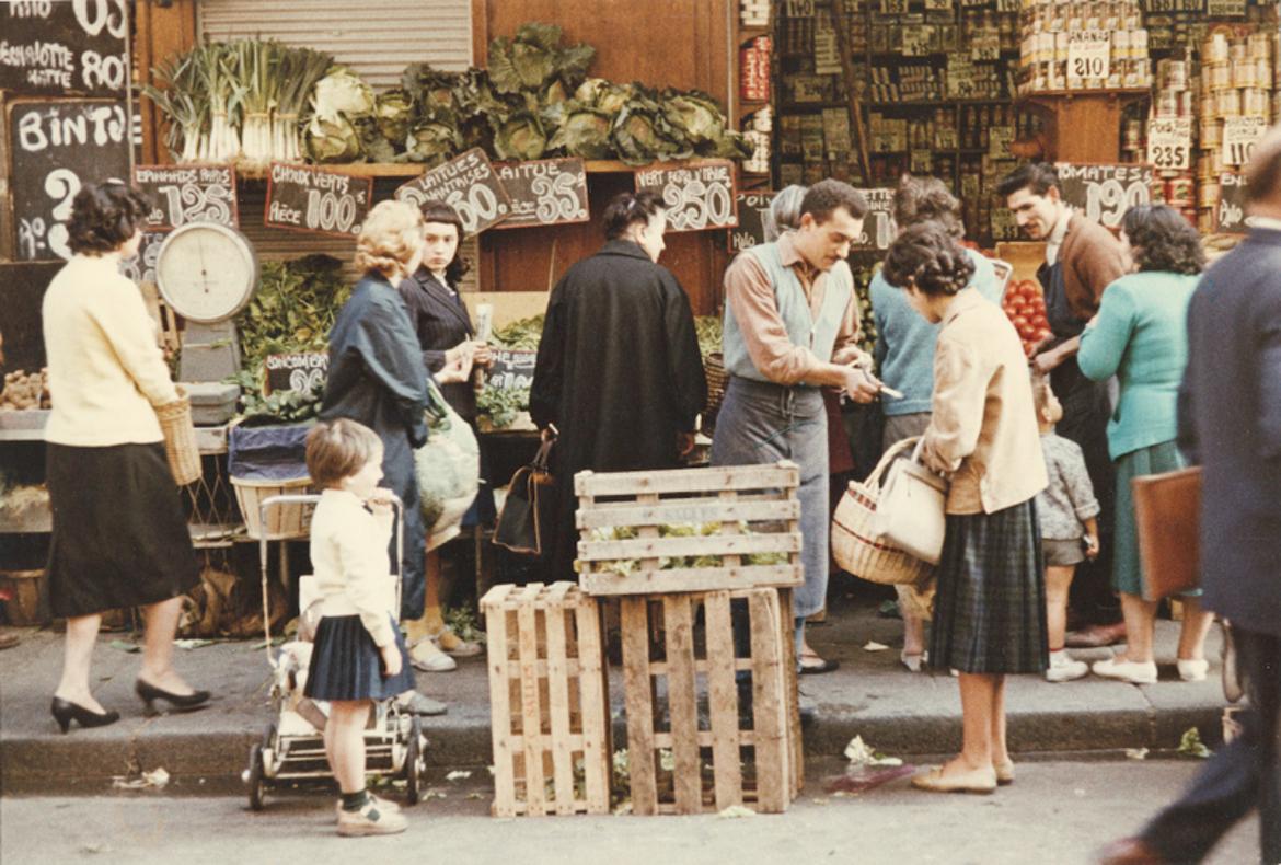 Paris Market Shoppers from the Paris In Colour Series 1956-61
By Peter Cornelius

Giant Oversize 60 x 40 inches / 152 x 101 cm paper size
Printed 2022
Archival pigment print 

Framing and other size options available - Please