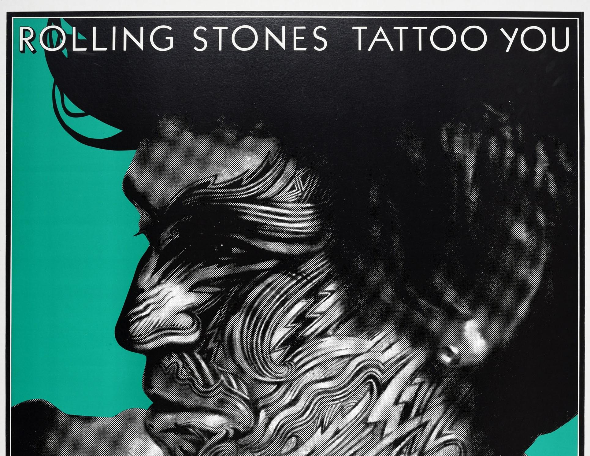 Póster original de época The Rolling Stones Tattoo You Ft. Diseño Keith Richards - Print de Peter Corriston