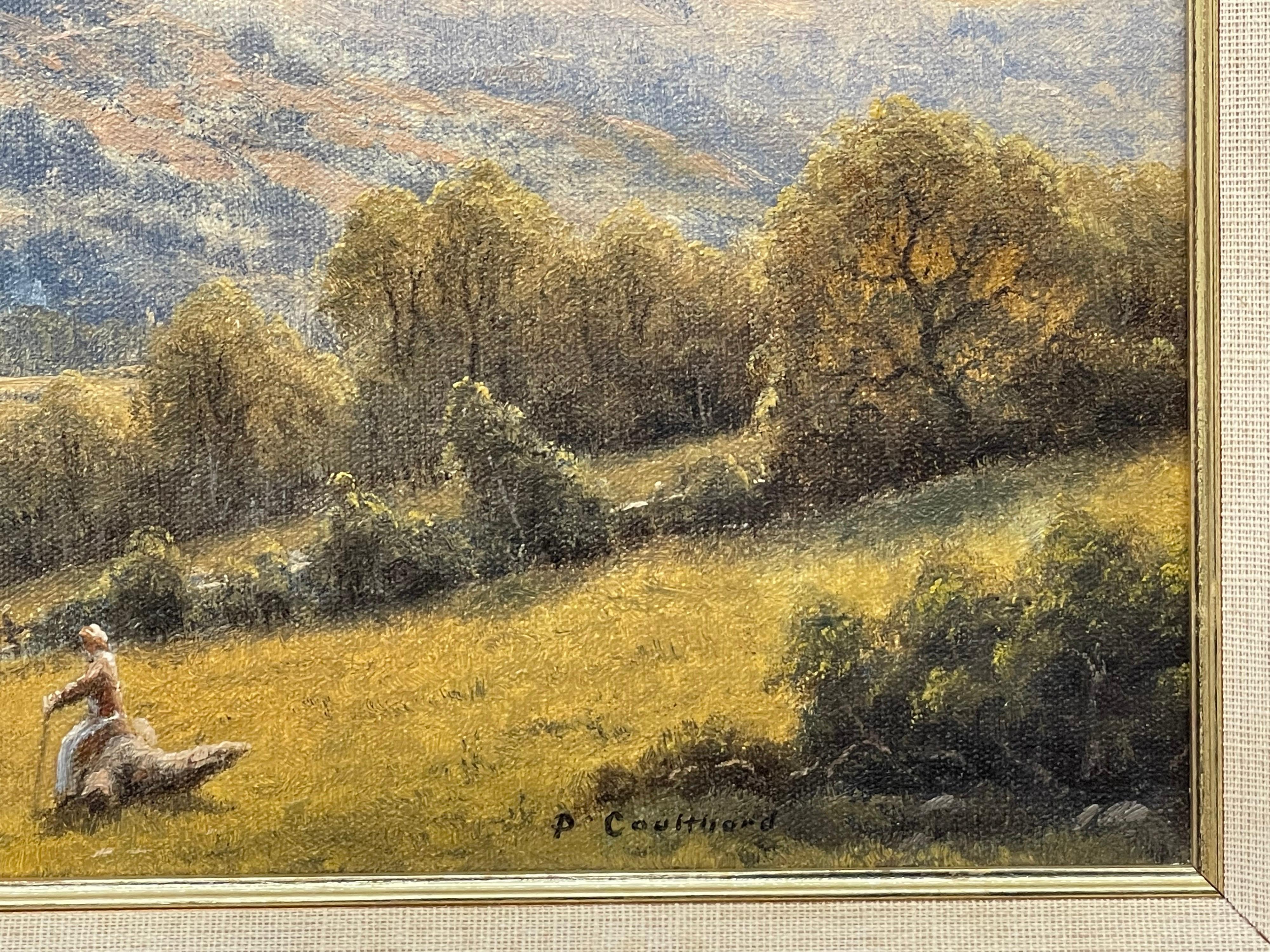 Traditionelle englische Landschaftsssszene eines britischen Künstlers aus dem 20. Jahrhundert im Angebot 5