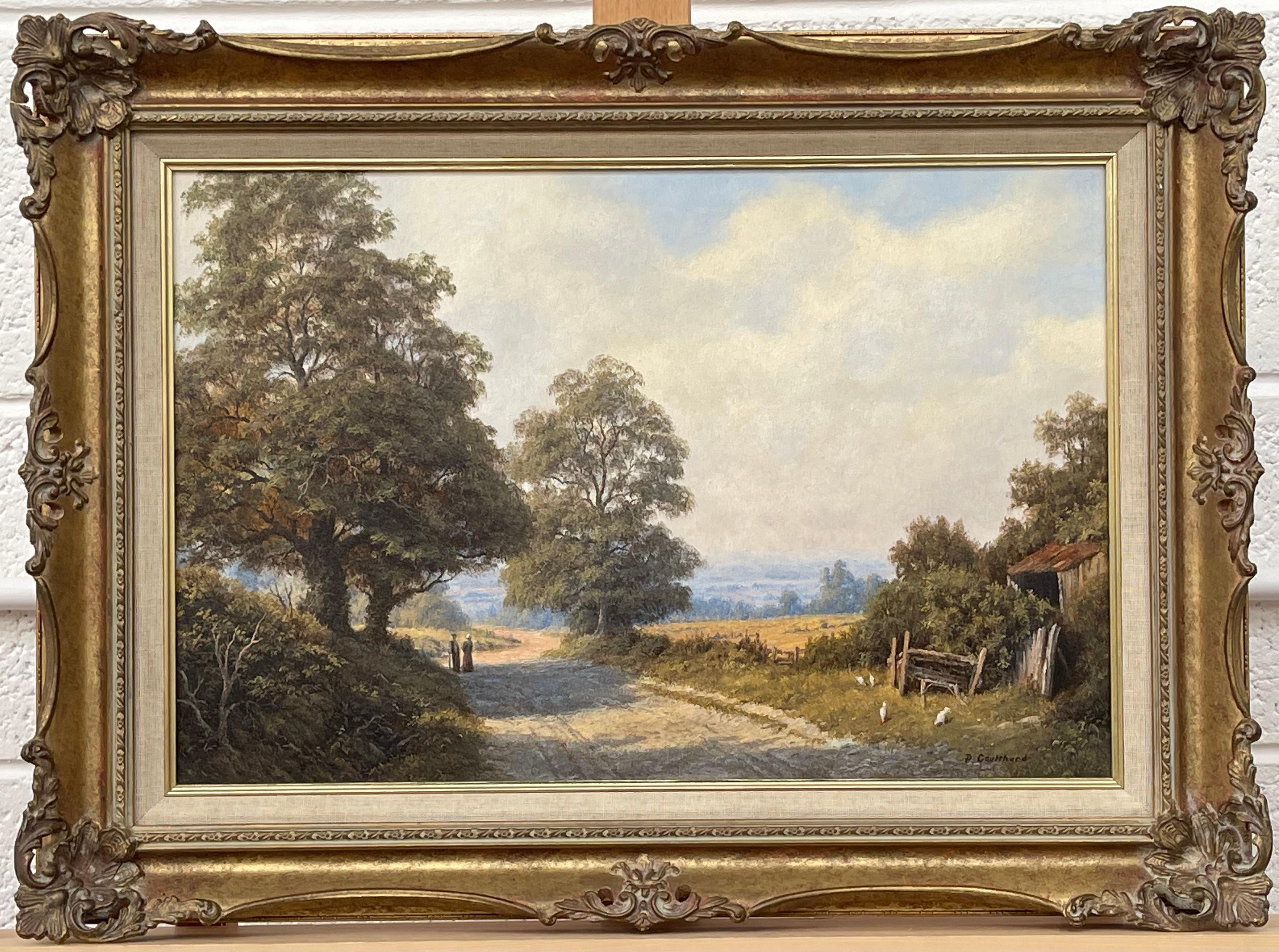 Traditional English Landscape Countryside Scene by 20th Century British Artist - Painting by Peter Coulthard
