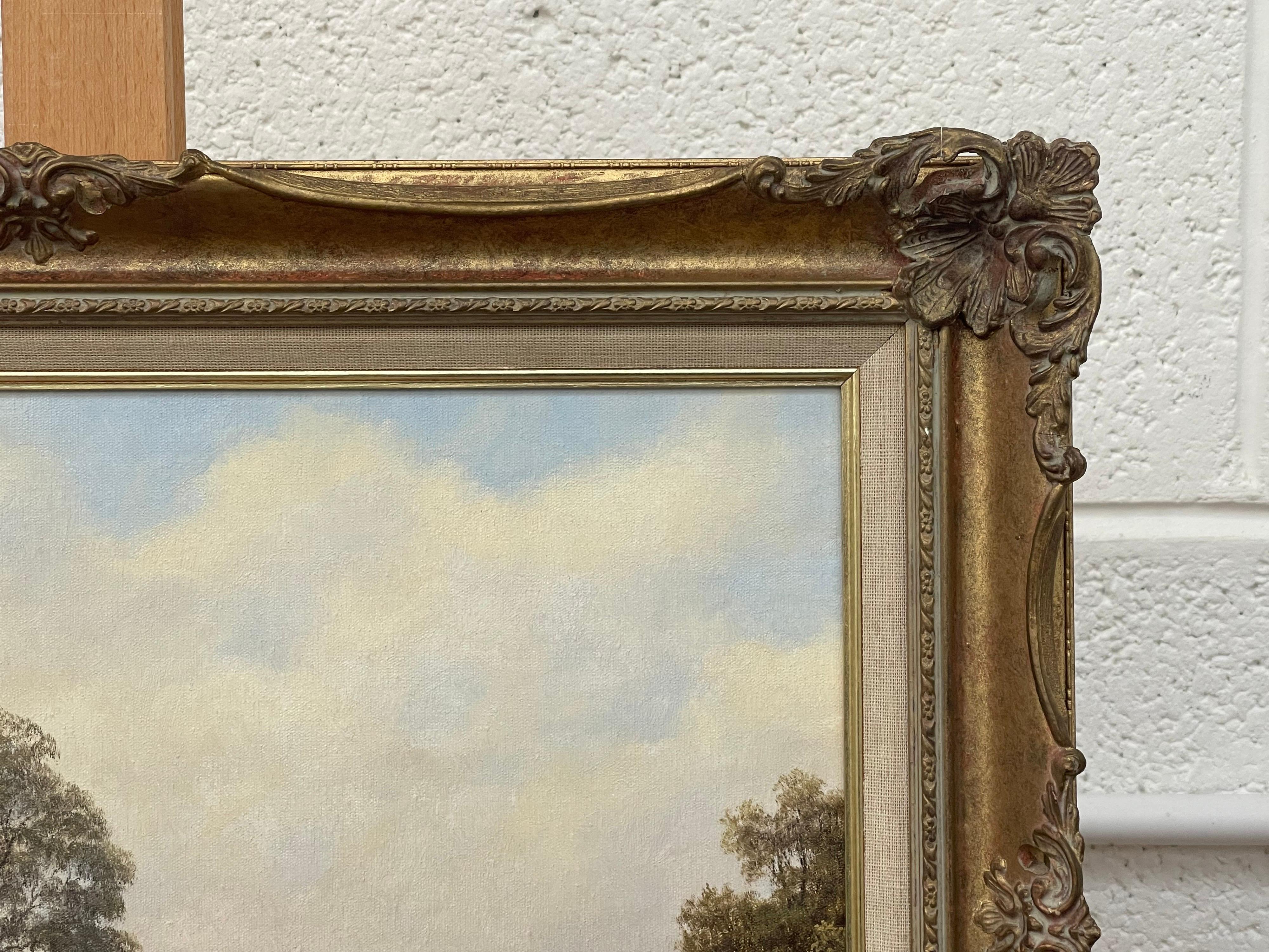 Paesaggio tradizionale inglese Scena di campagna di un artista britannico del XX secolo 3