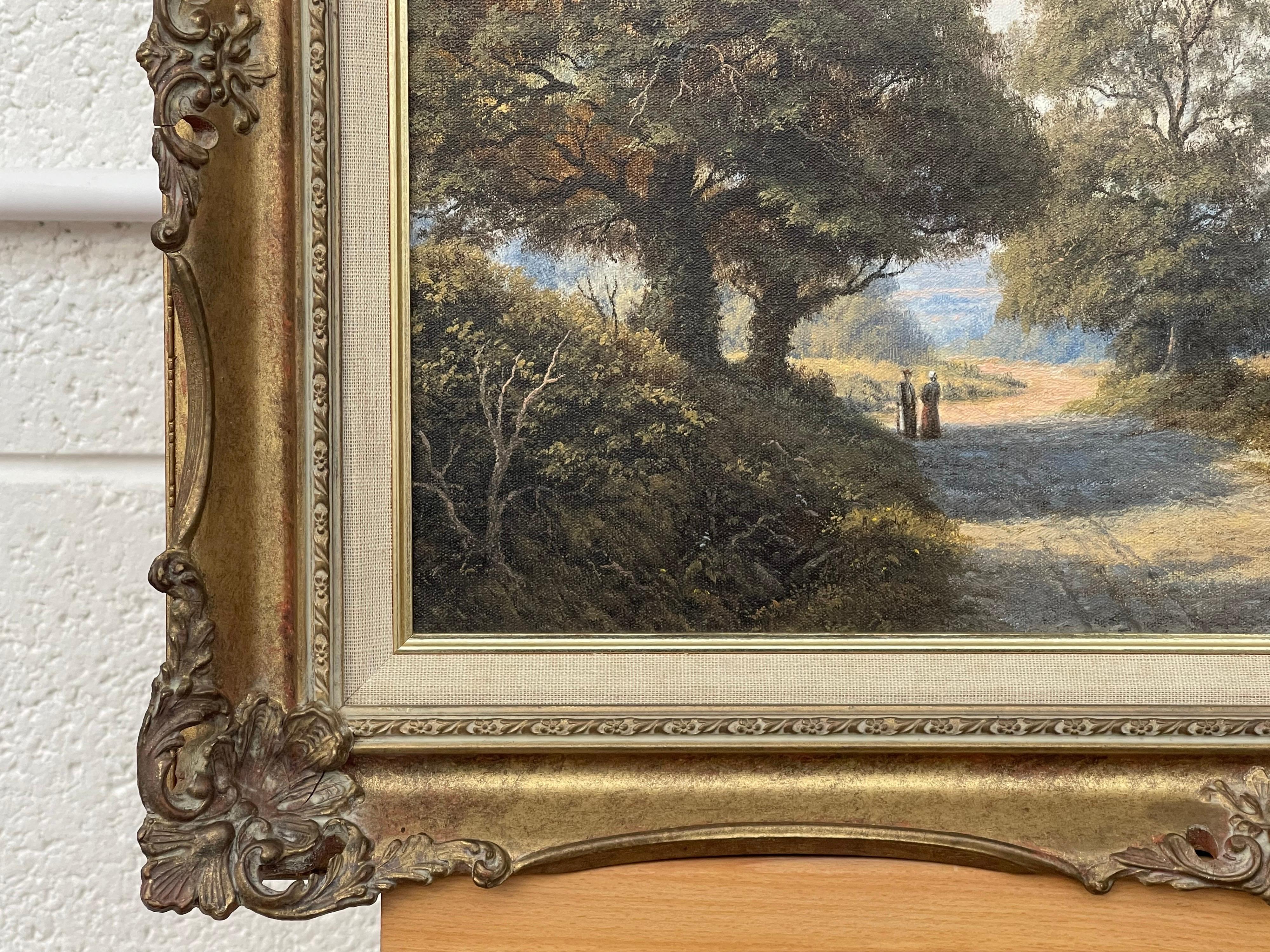 Paesaggio tradizionale inglese Scena di campagna di un artista britannico del XX secolo 4