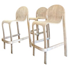 Peter Danko Bodyform Stacking Bentwood Barhocker, 3er Set