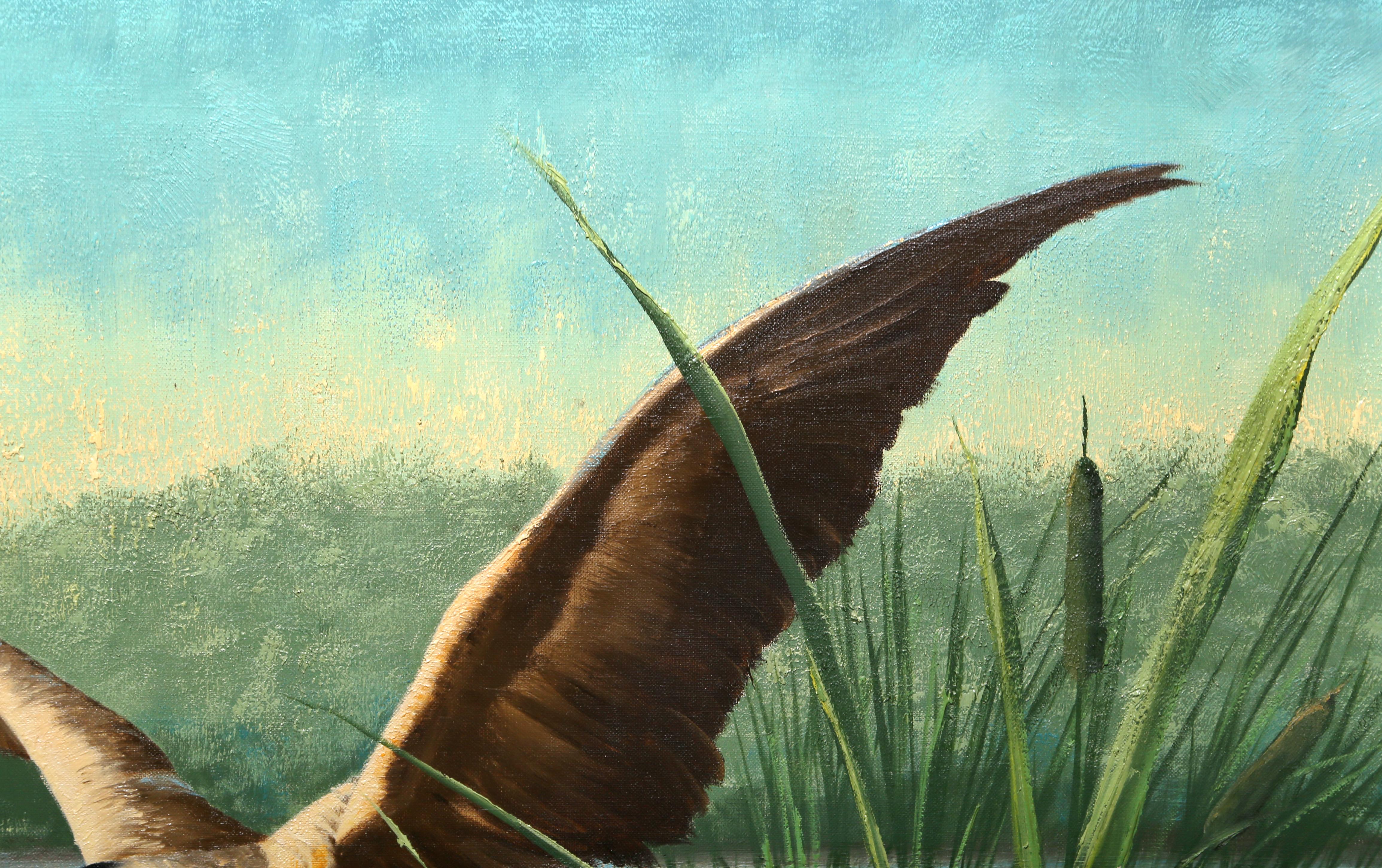 Peinture - Oiseau oiseau en vol au Canada, faune de Peter Darro en vente 1