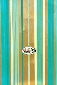 Greg Noll Surfboard / Resin on Wood / Gold and Blue 