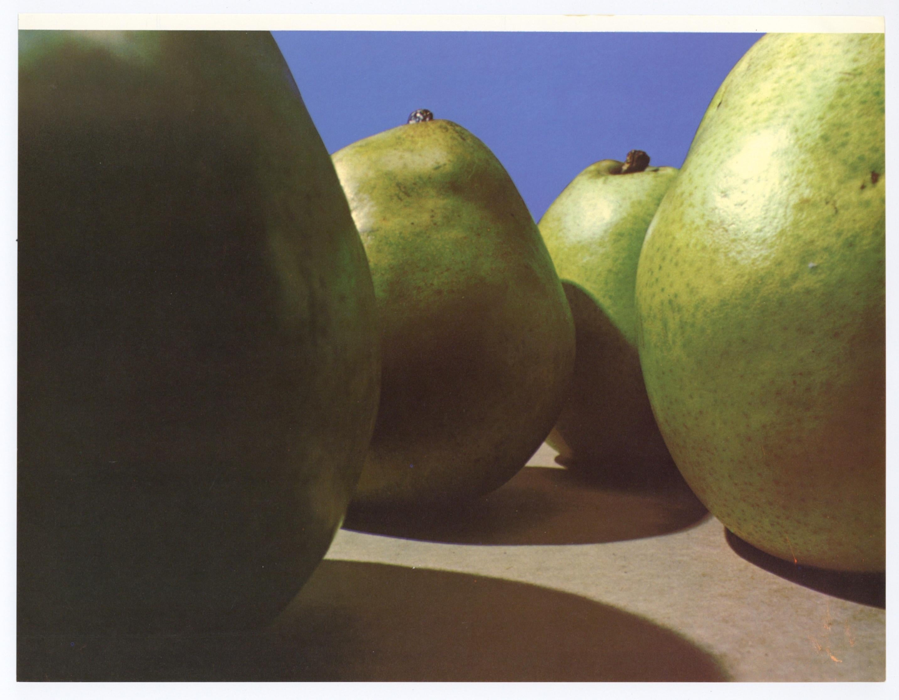 "Pears" original lithograph - Print by Peter Dechar