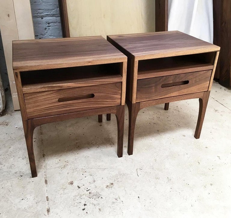 Peter Deeble Classic Modern Nightstand Set MidCentury Modern Solid