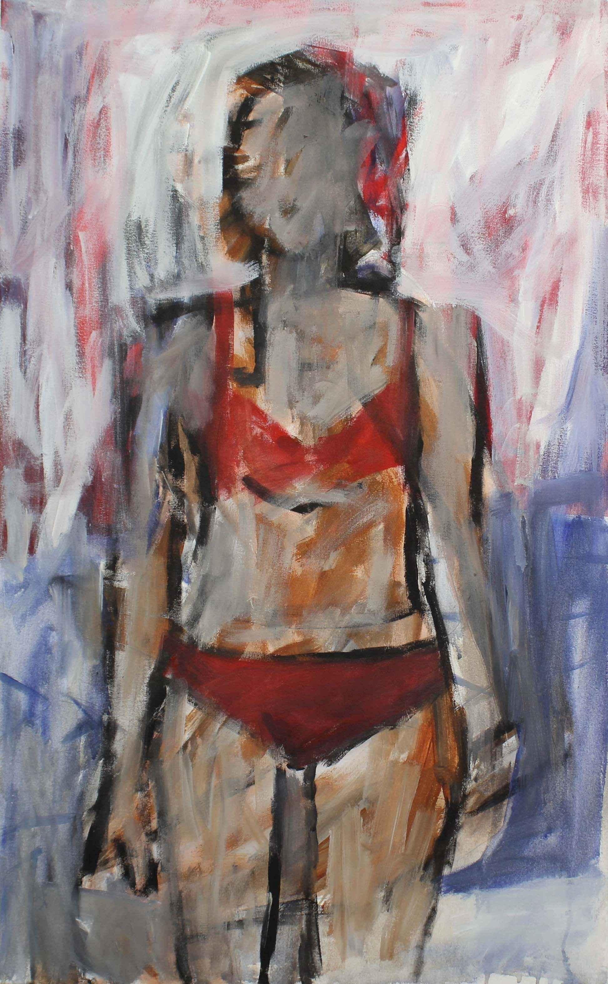 Peter Dimick Figurative Painting - Girl in Red