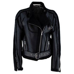 Schwarze Car Seat Shearling-Jacke von Peter Do - Größe US 6