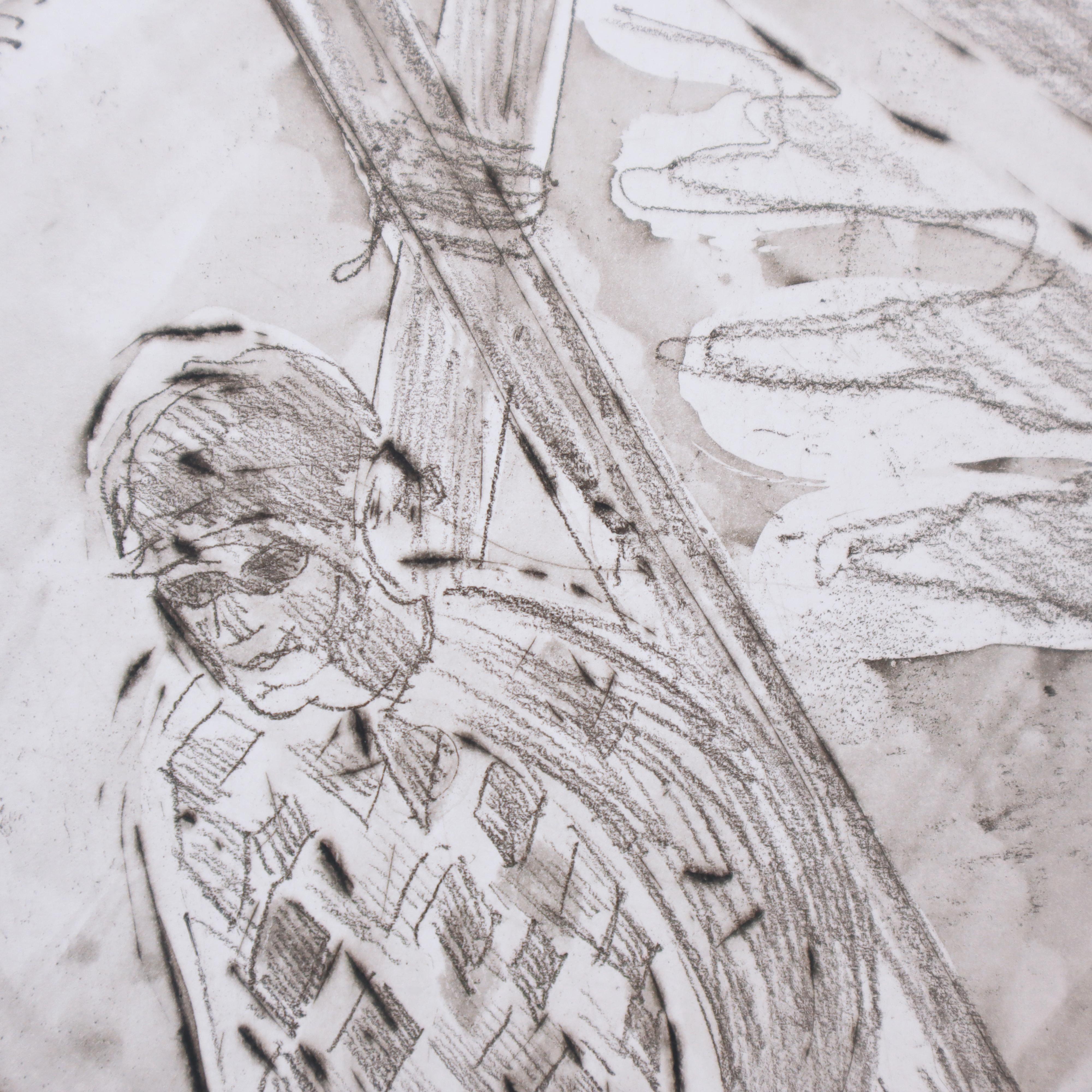 Alpinist, 2021, Contemporary, 21. Jahrhundert, Magischer Realismus (Grau), Figurative Print, von Peter Doig