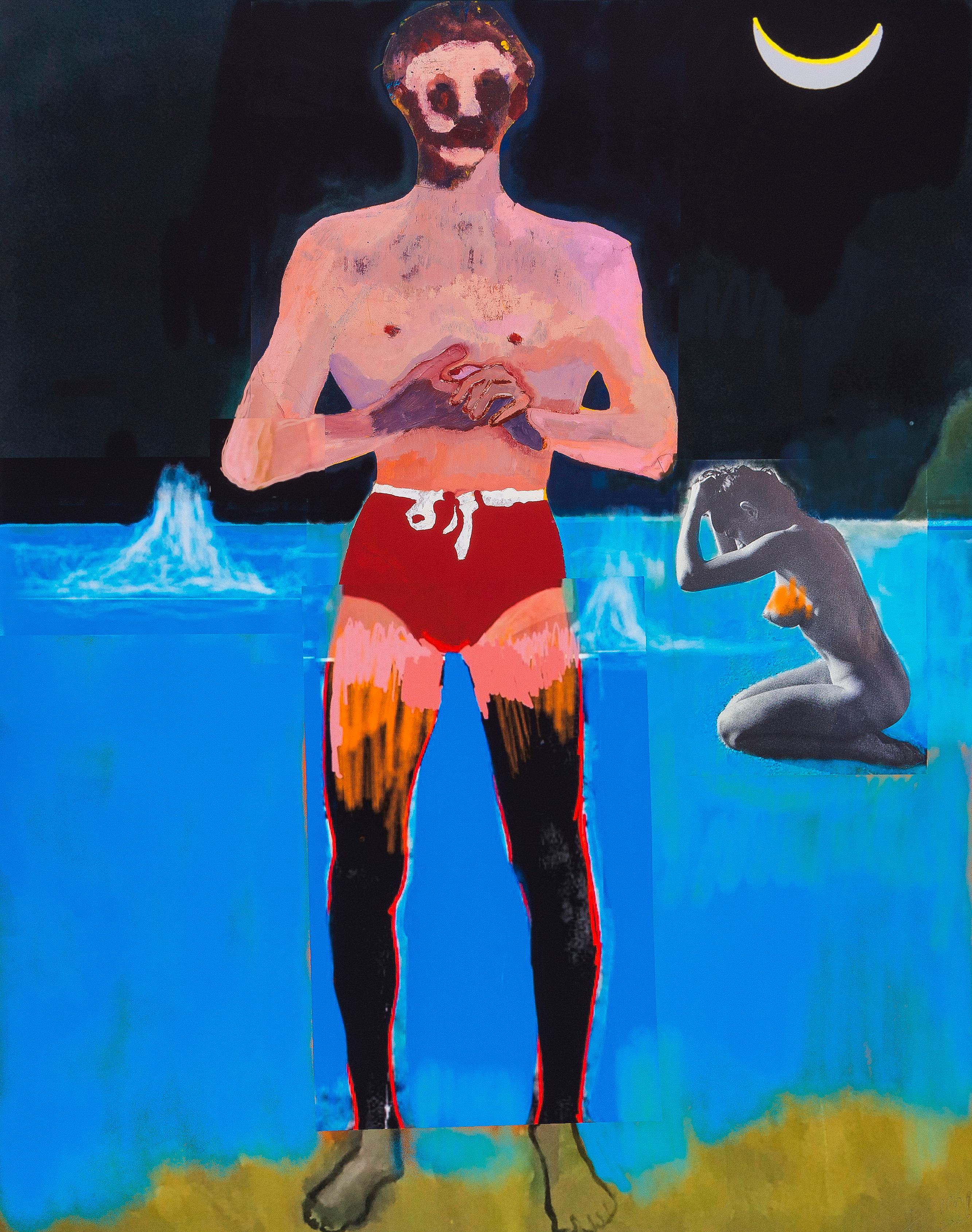 Bather for Secession -- Digital Pigment Print, Human Figure by Peter Doig
