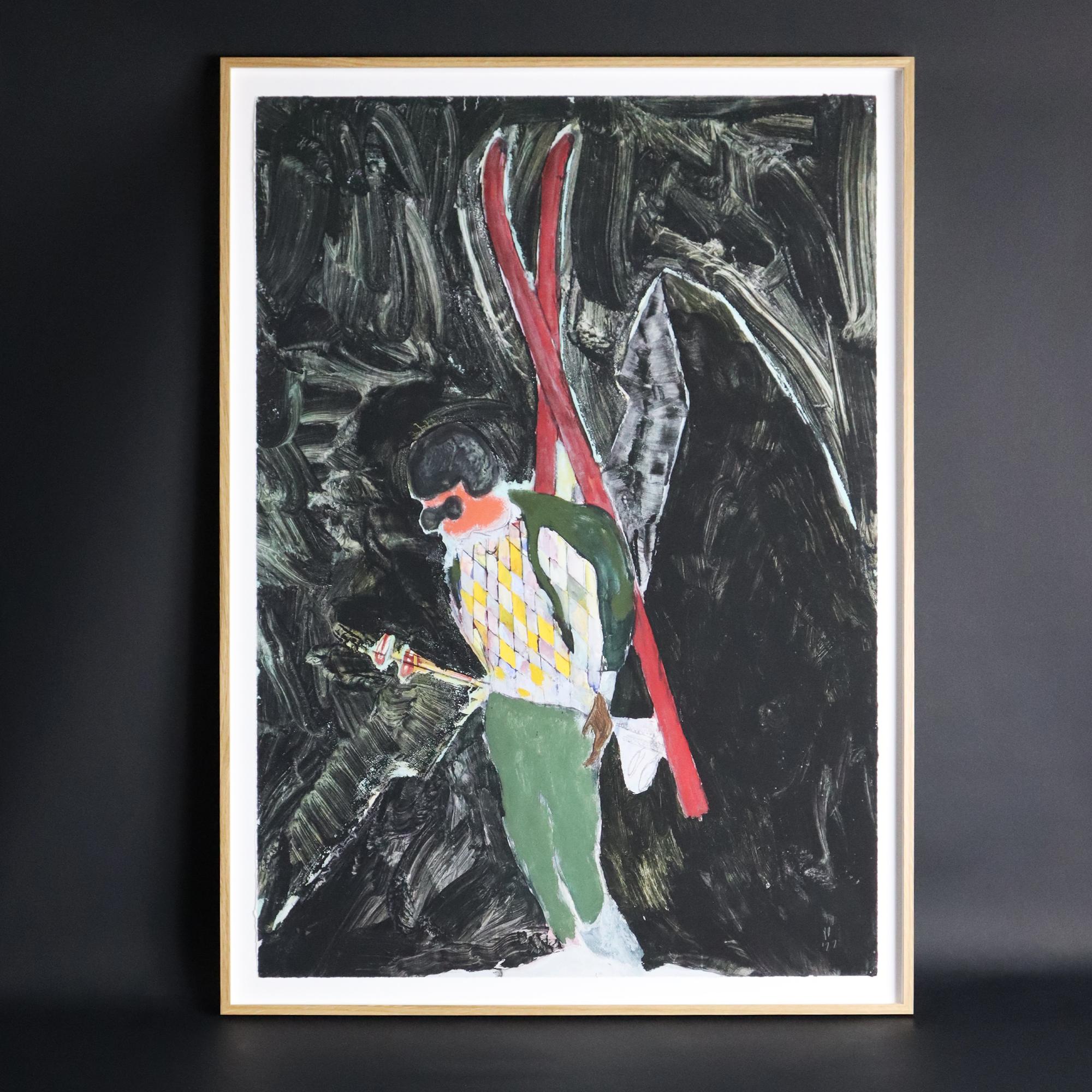 D1-5 Alpinist Night, 2022, Doig, contemporain, 21e siècle, réalisme magique - Print de Peter Doig