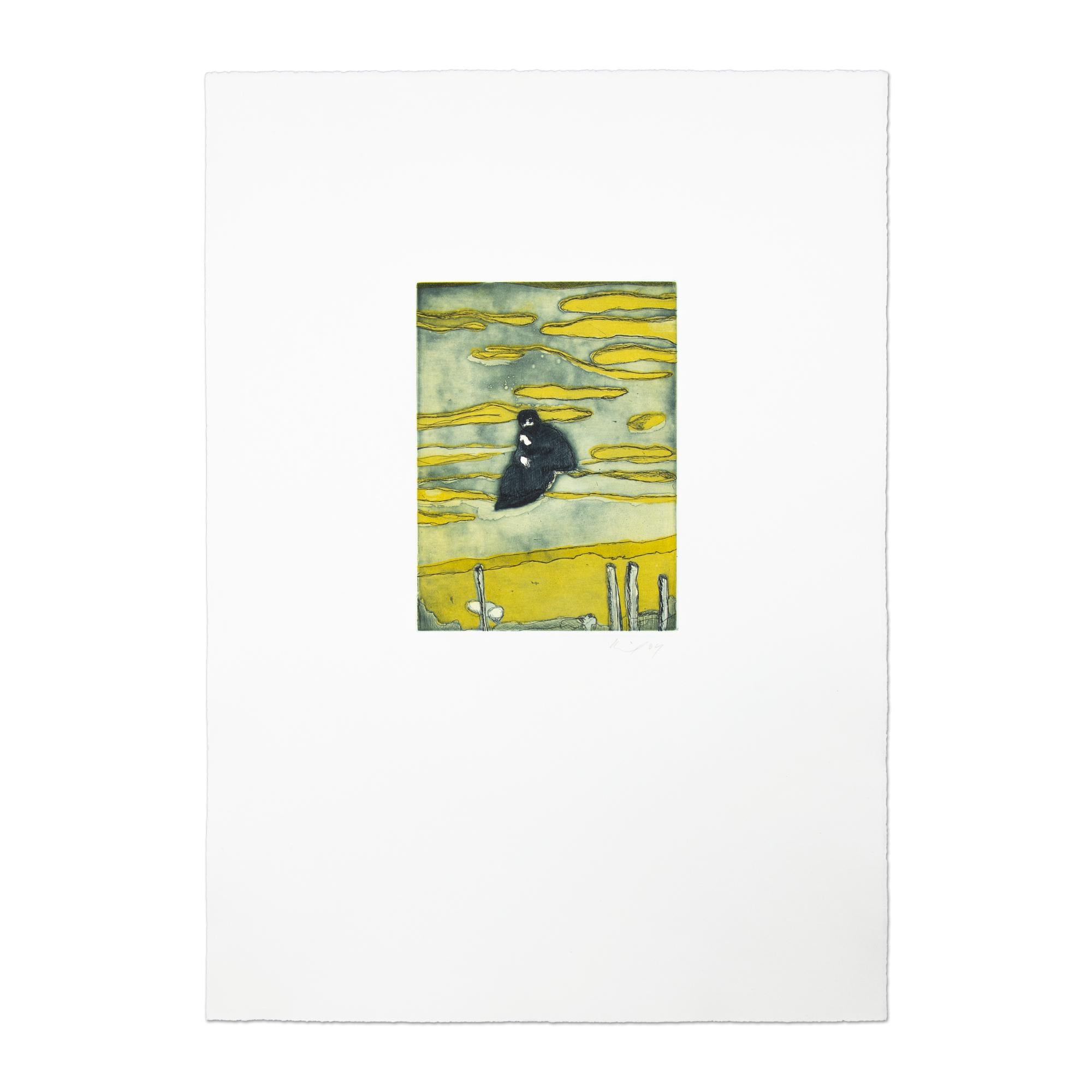 Peter Doig (geboren 1959 in Edinburgh)
Bootshaus (aus Black Palms), 2004
Medium: Radierung in Farben, auf Velinpapier
Format: 53,5 × 38 cm (21 1/10 × 15 Zoll)
Unterschrift: Handsigniert und datiert mit Bleistift
Zustand: Ausgezeichnet