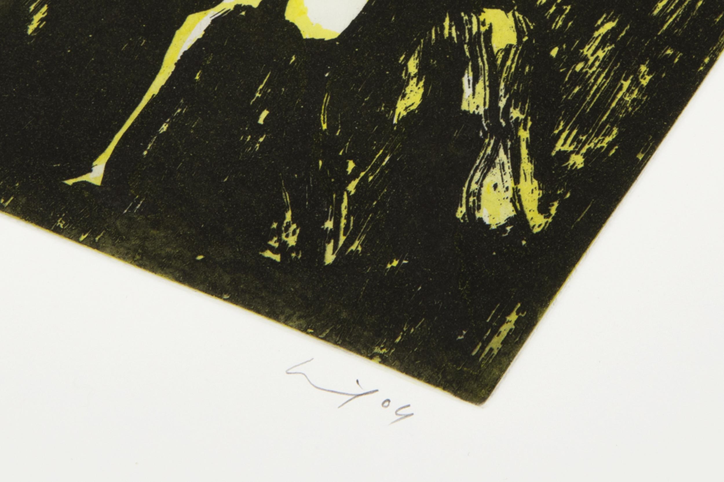 Peter Doig, Fisherman (from Black Palms) - 2004, Etching, Signed Print For Sale 2