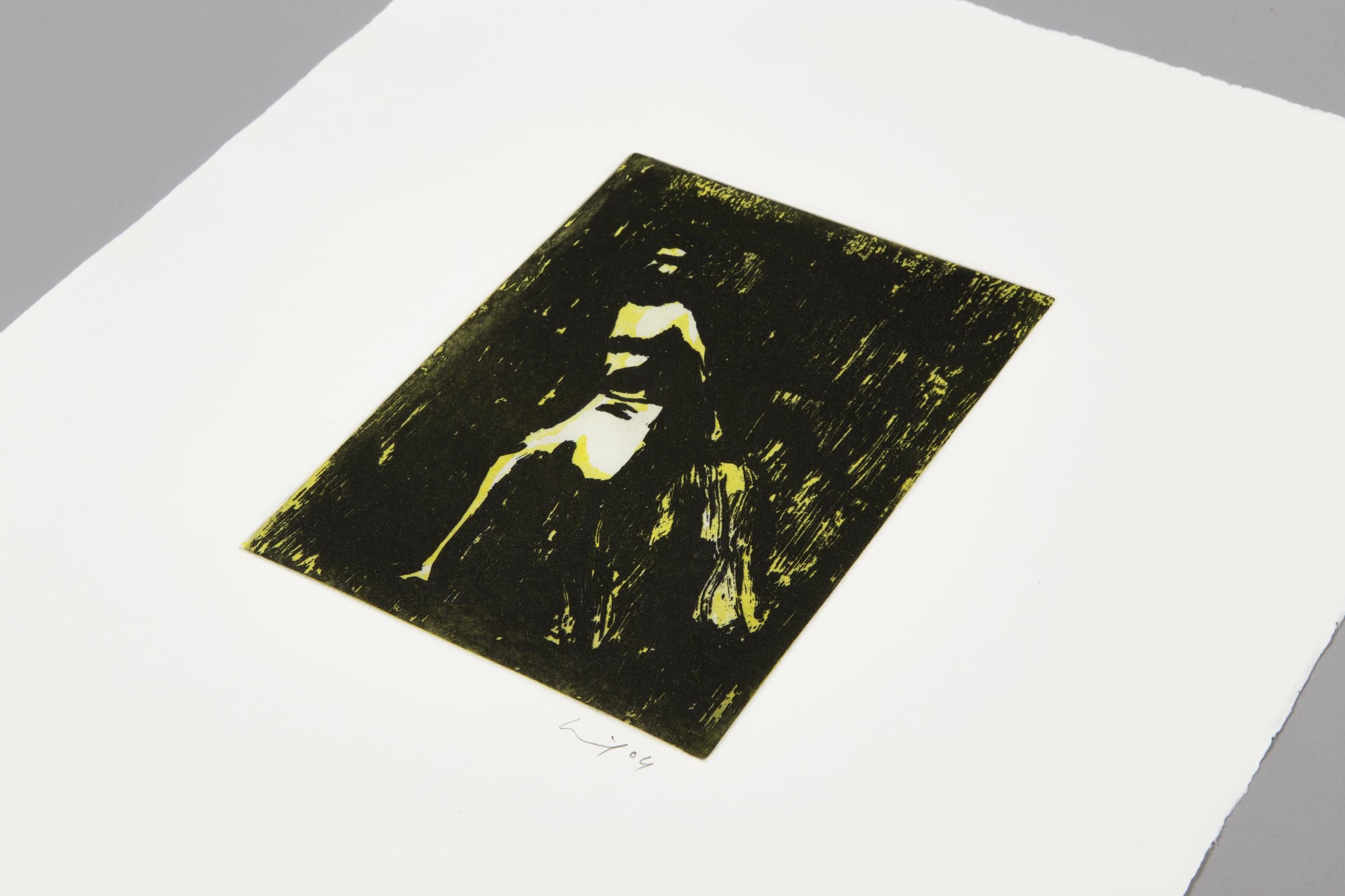 Peter Doig, Fisherman (from Black Palms) - 2004, Etching, Signed Print For Sale 4
