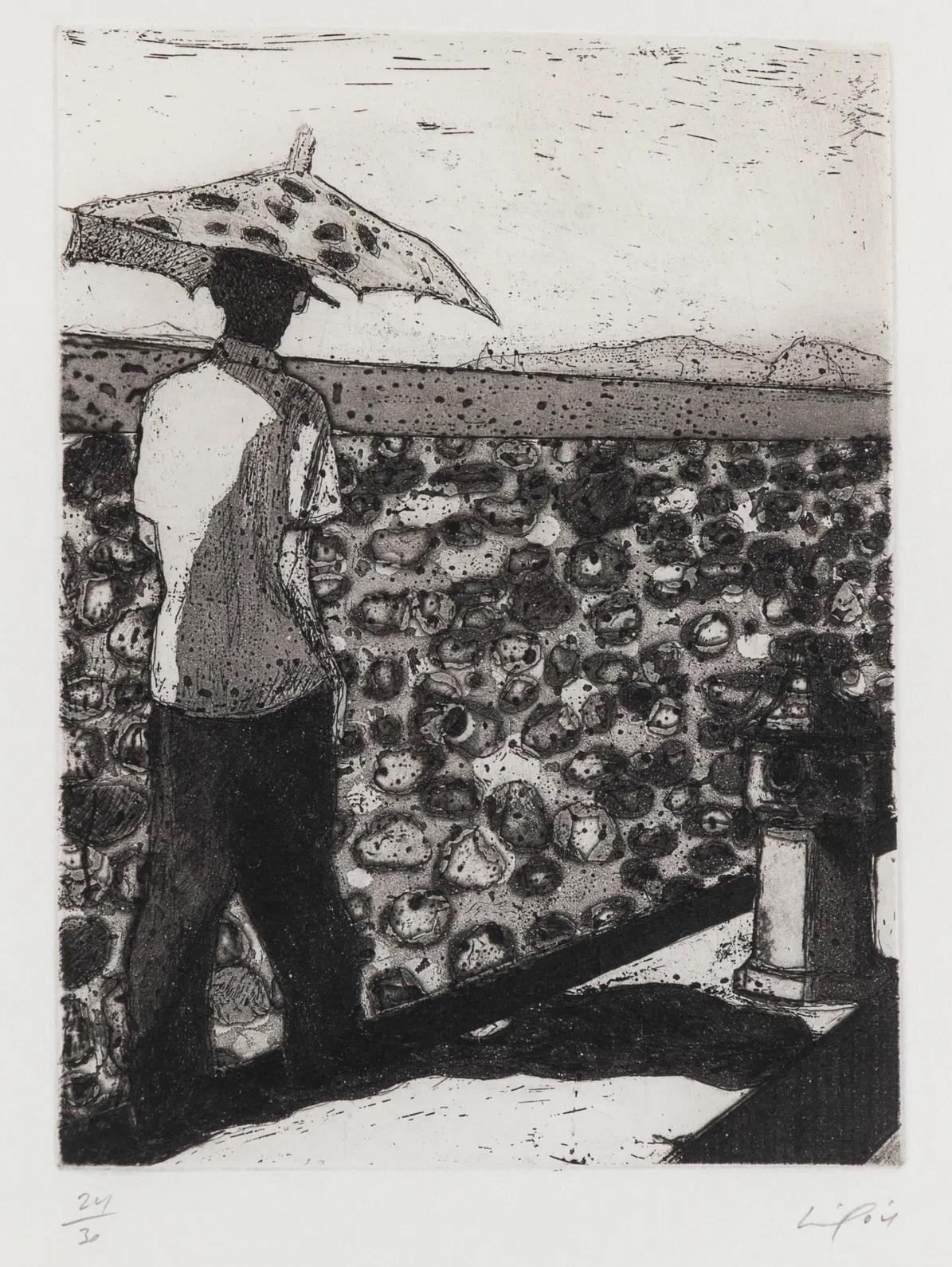 Peter Doig "Muro de Lapeyrouse" Grabado al aguafuerte firmado de edición limitada