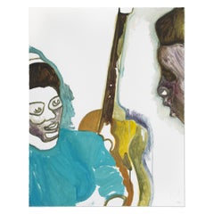 Zwei Studenten – signierter Druck von Peter Doig, 2008, zeitgenössische Kunst