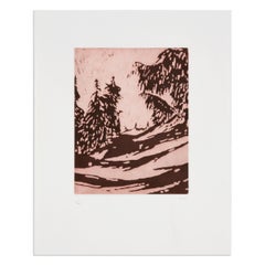 Peter Doig, Sans titre (Scène d'hiver) : eau-forte et aquatinte signées, impression originale