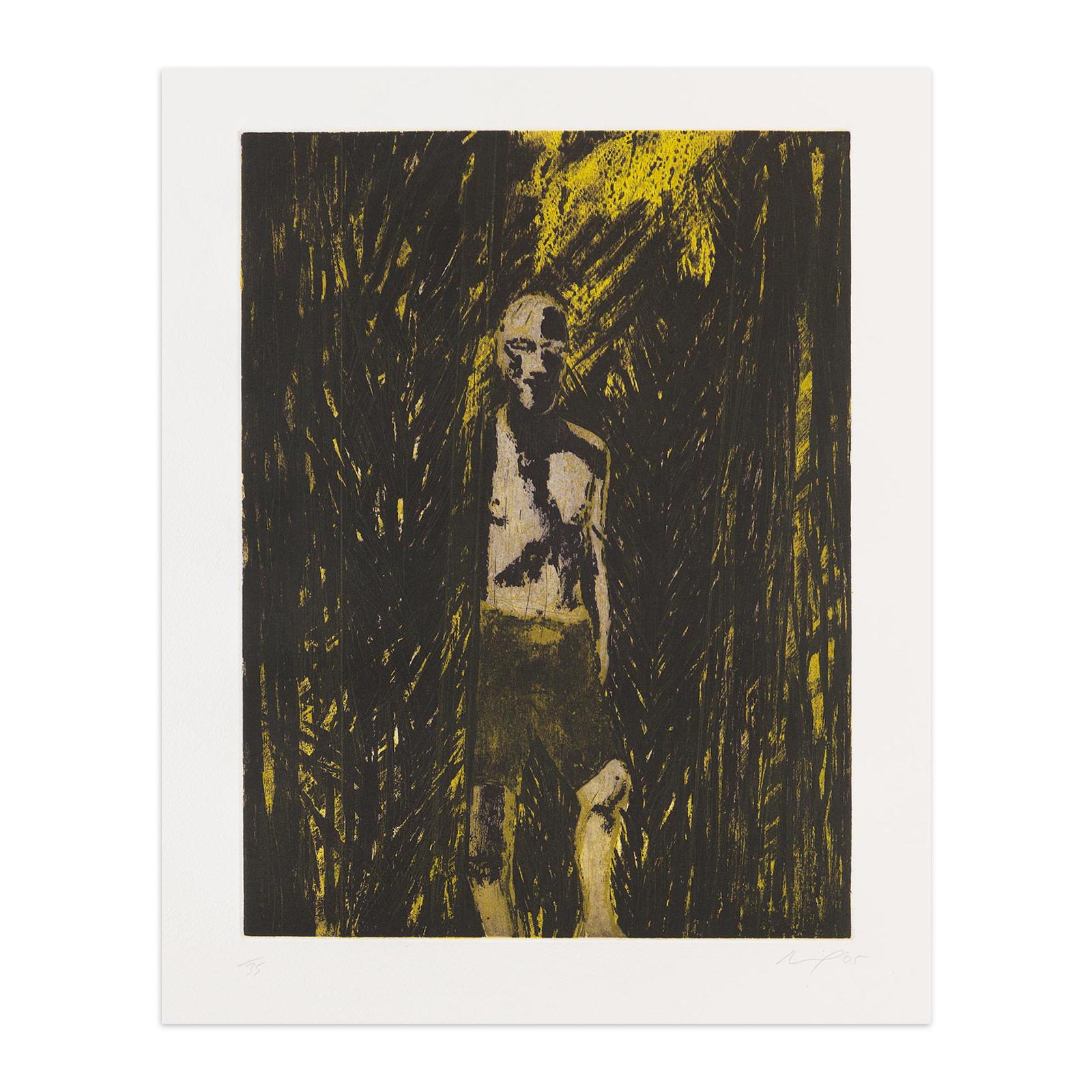 Interior Print de Peter Doig - Sin título (Pescador), Aguafuerte y aguatinta, Artista británico, Arte contemporáneo