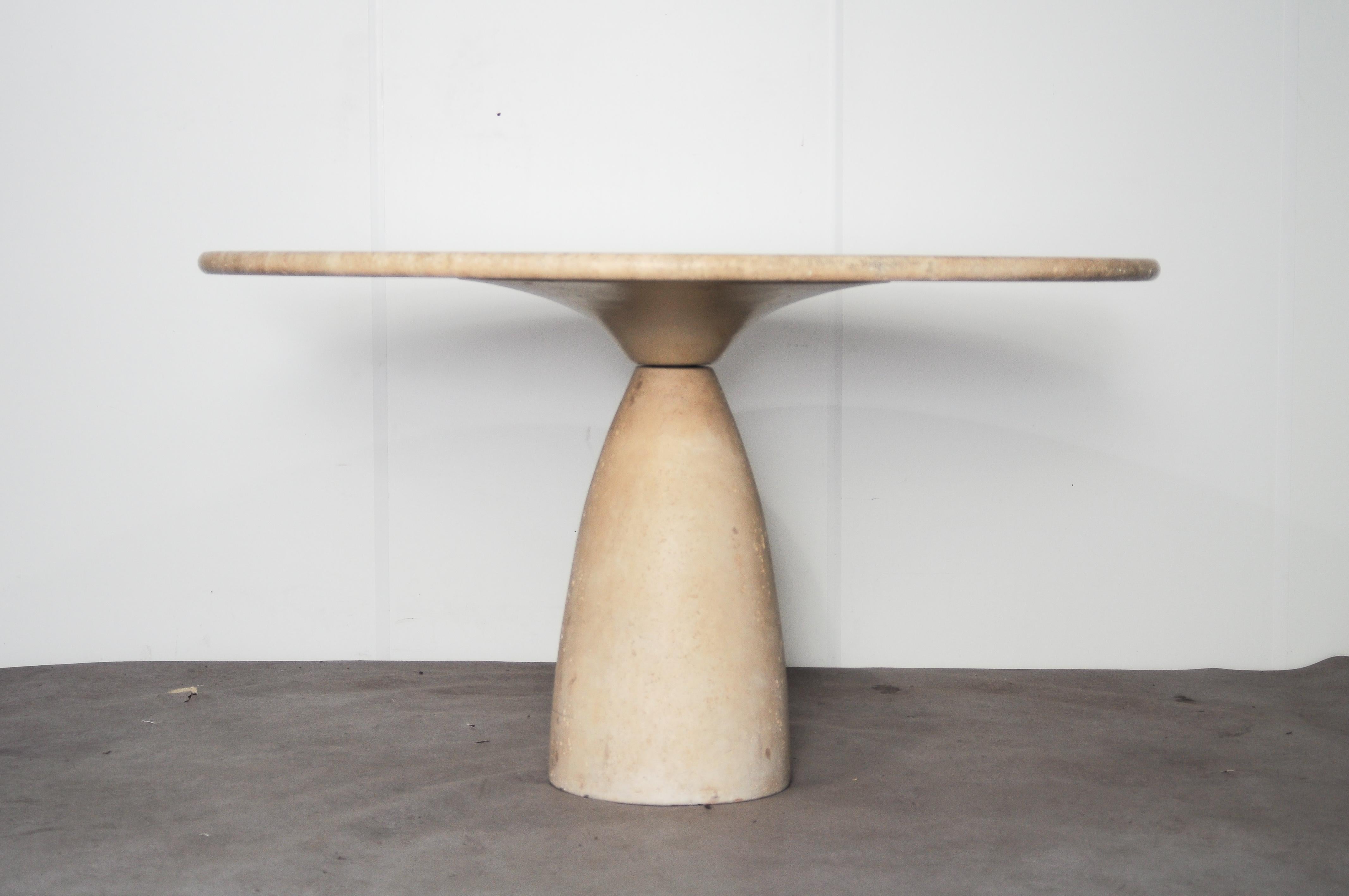 Mid-Century Modern Peter Draenert “Finale 1790” Travertine Dining Table for Draenert, Germany, 1970