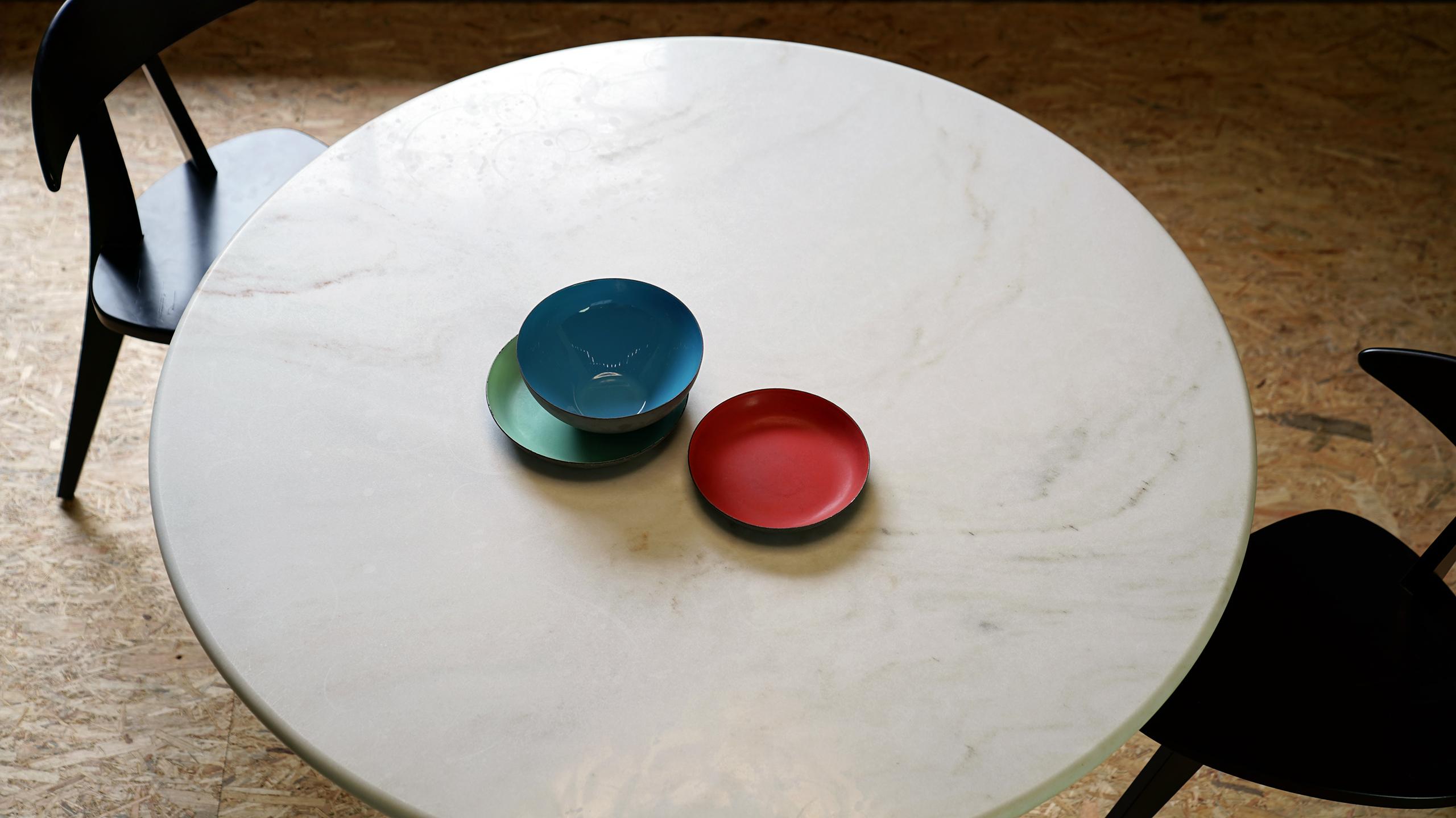 Mid-Century Modern Peter Draenert, Lasa Marble Dining Table 'Finale' 1972 for Draenert & Extension