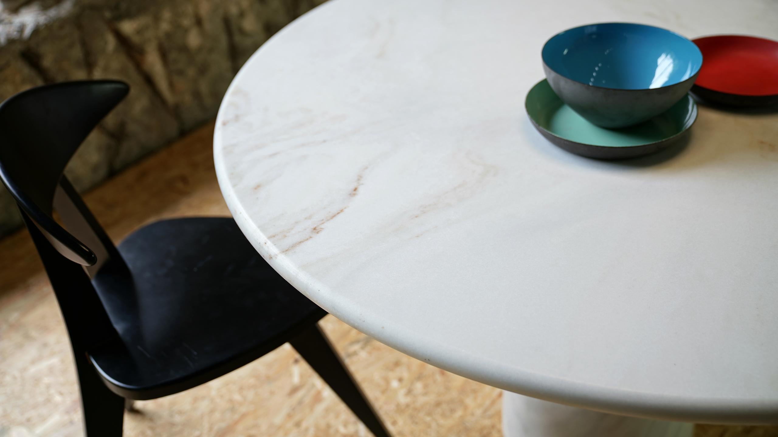 German Peter Draenert, Lasa Marble Dining Table 'Finale' 1972 for Draenert & Extension