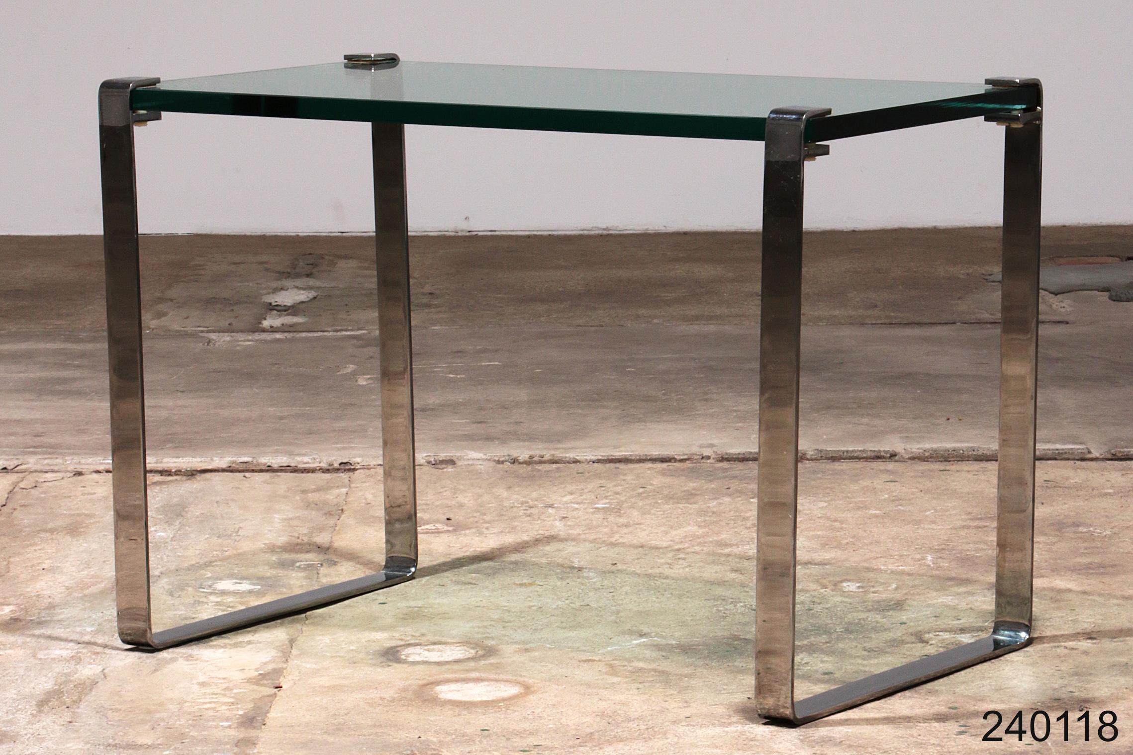 Table d'appoint Peter Draenert modèle 1022, chrome et verre, Allemagne 1960 en vente 6