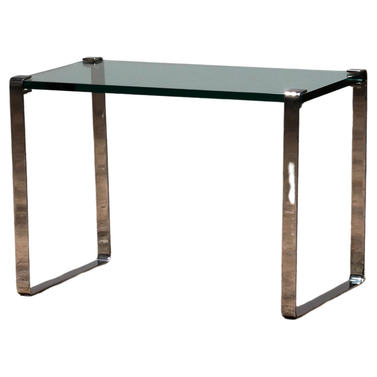 Table d'appoint Peter Draenert modèle 1022, chrome et verre, Allemagne 1960 en vente