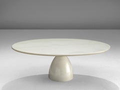 Peter Draenert Oval Coffee Table in White Marble for N