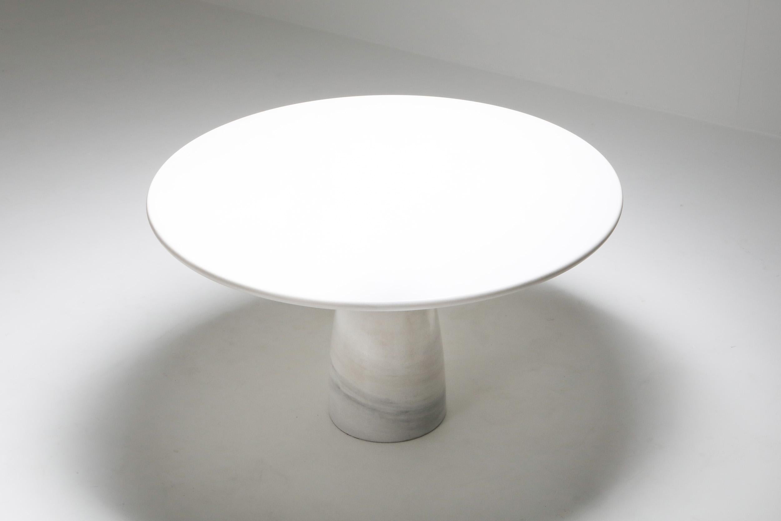 German Peter Draenhert White Calacatta 'Finale' Marble Dining Table