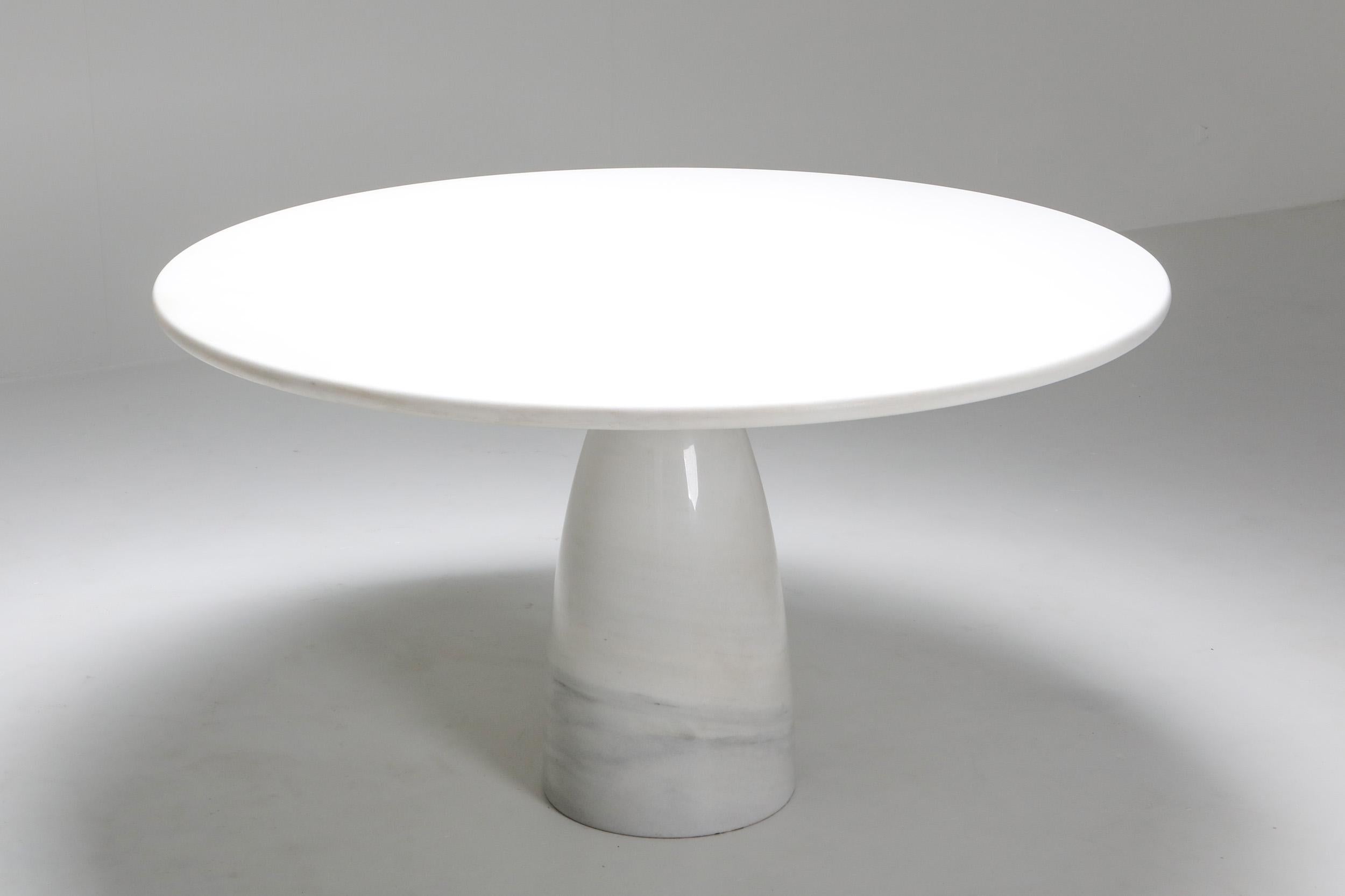 Peter Draenhert White Calacatta 'Finale' Marble Dining Table In Excellent Condition In Antwerp, BE